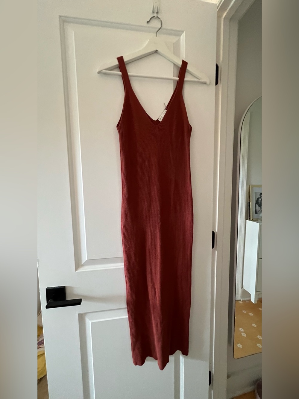 Pinkblush Dress Forum Rust Sleeveless V-Neck Maternity Sweater Dress